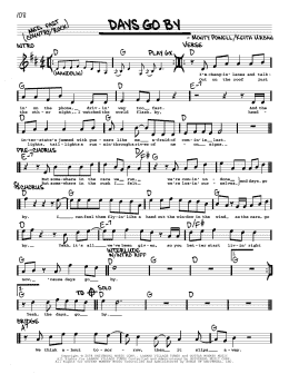 page one of Days Go By (Real Book – Melody, Lyrics & Chords)