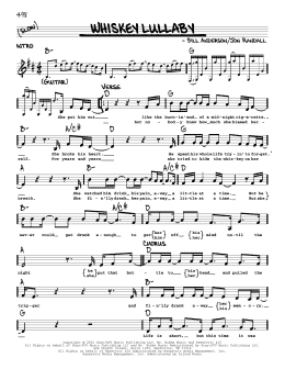 page one of Whiskey Lullaby (feat. Alison Krauss) (Real Book – Melody, Lyrics & Chords)