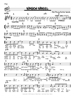 page one of Wagon Wheel (Real Book – Melody, Lyrics & Chords)