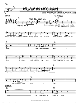 page one of Drivin' My Life Away (Real Book – Melody, Lyrics & Chords)