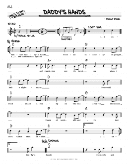 page one of Daddy's Hands (Real Book – Melody, Lyrics & Chords)