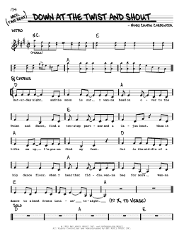 page one of Down At The Twist And Shout (Real Book – Melody, Lyrics & Chords)