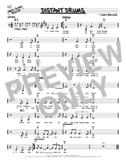 page one of Distant Drums (Real Book – Melody, Lyrics & Chords)