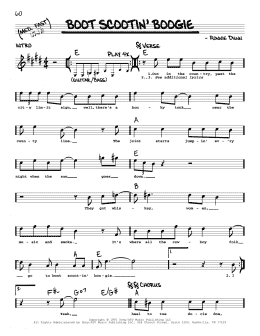 page one of Boot Scootin' Boogie (Real Book – Melody, Lyrics & Chords)