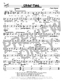 page one of Cryin' Time (Real Book – Melody, Lyrics & Chords)