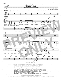 page one of Busted (Real Book – Melody, Lyrics & Chords)
