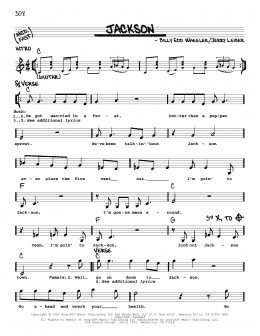 page one of Jackson (Real Book – Melody, Lyrics & Chords)