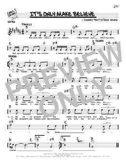 page one of It's Only Make Believe (Real Book – Melody, Lyrics & Chords)