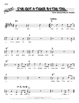 page one of I've Got A Tiger By The Tail (Real Book – Melody, Lyrics & Chords)
