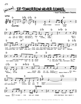 page one of If Tomorrow Never Comes (Real Book – Melody, Lyrics & Chords)