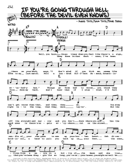 page one of If You're Going Through Hell (Before The Devil Even Knows) (Real Book – Melody, Lyrics & Chords)