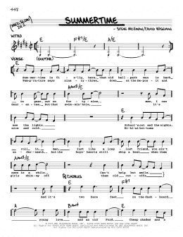 page one of Summertime (Real Book – Melody, Lyrics & Chords)