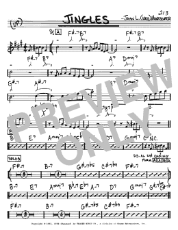 page one of Jingles (Real Book – Melody & Chords – Bb Instruments)