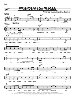 page one of Friends In Low Places (Real Book – Melody, Lyrics & Chords)