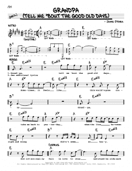 page one of Grandpa (Tell Me 'Bout The Good Old Days) (Real Book – Melody, Lyrics & Chords)