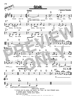 page one of Gone (Real Book – Melody, Lyrics & Chords)