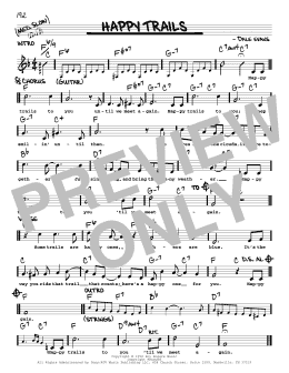 page one of Happy Trails (Real Book – Melody, Lyrics & Chords)