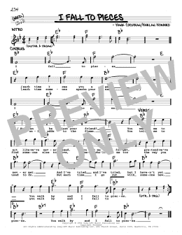 page one of I Fall To Pieces (Real Book – Melody, Lyrics & Chords)