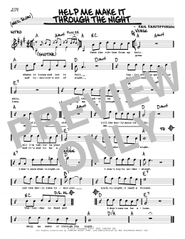 page one of Help Me Make It Through The Night (Real Book – Melody, Lyrics & Chords)