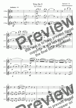 page one of Trio für 3 Flöten