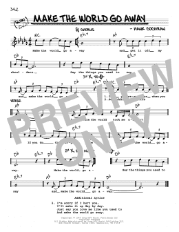 page one of Make The World Go Away (Real Book – Melody, Lyrics & Chords)