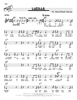 page one of Lucille (Real Book – Melody, Lyrics & Chords)