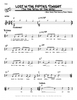 page one of Lost In The Fifties Tonight (In The Still Of The Nite) (Real Book – Melody, Lyrics & Chords)