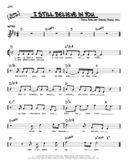 page one of I Still Believe In You (Real Book – Melody, Lyrics & Chords)