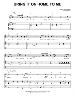 page one of Bring It On Home To Me (Piano & Vocal)