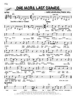 page one of One More Last Chance (Real Book – Melody, Lyrics & Chords)