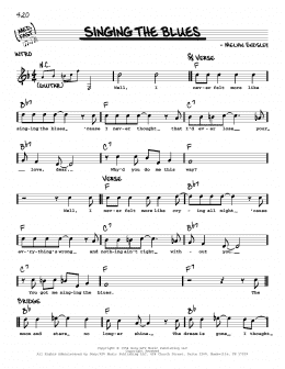 page one of Singing The Blues (Real Book – Melody, Lyrics & Chords)