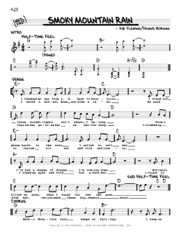 page one of Smoky Mountain Rain (Real Book – Melody, Lyrics & Chords)