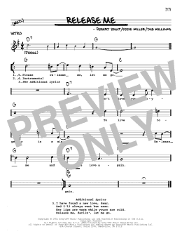 page one of Release Me (Real Book – Melody, Lyrics & Chords)