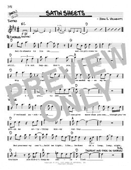 page one of Satin Sheets (Real Book – Melody, Lyrics & Chords)