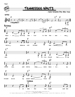 page one of Tennessee Waltz (Real Book – Melody, Lyrics & Chords)