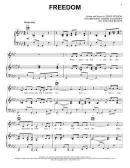 page one of FREEDOM (Piano, Vocal & Guitar Chords (Right-Hand Melody))