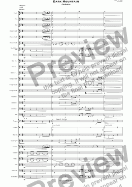 page one of Dark Mountain - Orchestra