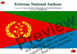page one of Eritrean National Anthem for String Orchestra