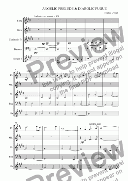 page one of Angelic Prelude & Diabolic Fugue