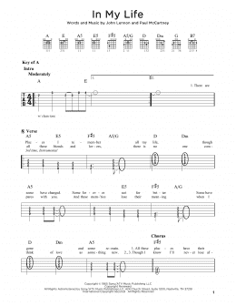 page one of In My Life (Guitar Rhythm Tab)