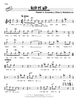 page one of Rip It Up (Real Book – Melody & Chords)