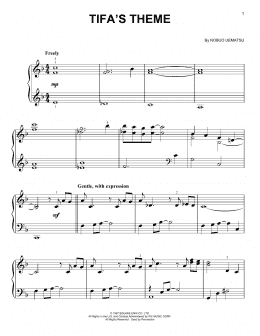page one of Tifa's Theme (from Final Fantasy VII) (Easy Piano)