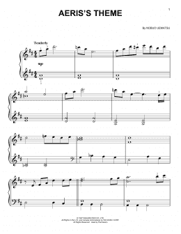 page one of Aeris's Theme (from Final Fantasy VII) (Easy Piano)