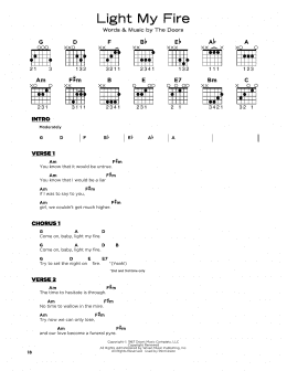 page one of Light My Fire (Really Easy Guitar)