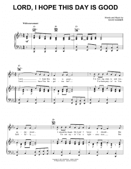 page one of Lord, I Hope This Day Is Good (Piano, Vocal & Guitar Chords (Right-Hand Melody))