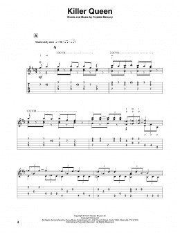 page one of Killer Queen (Solo Guitar)