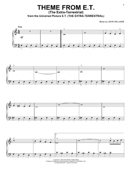 page one of Theme From E.T. (The Extra-Terrestrial) (Very Easy Piano)