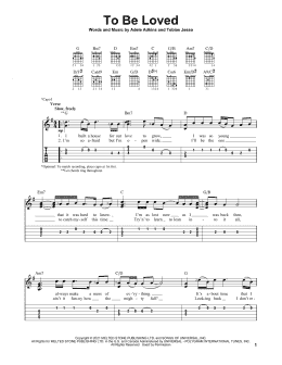page one of To Be Loved (Easy Guitar Tab)
