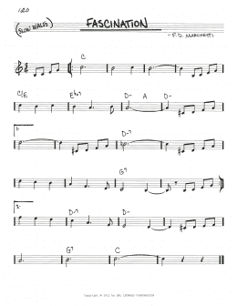 page one of Fascination (Valse Tzigane) (Real Book – Melody & Chords)