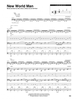 page one of New World Man (Transcribed Score)